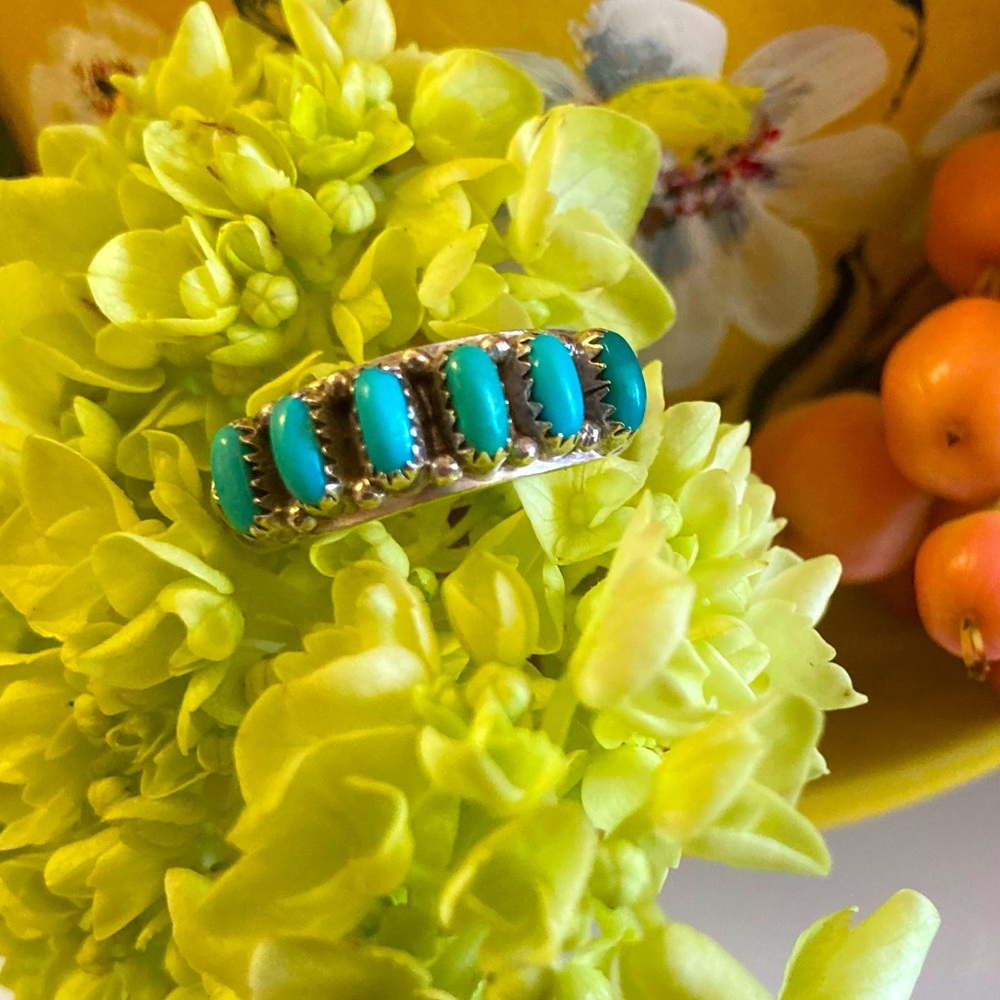 Sterling silver and turquoise band